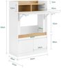 SoBuy FWT109-WN Schreibtisch, Spanplatte, Melamin, Weiß, 63 x 93 x 30 cm Bild 3