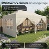 STEELSØN 'Rynara' Pavillon 3x6 m, beige, wasserdicht, stabil und UV-beständig, Faltpavillon mit 6 Seitenteilen, Pop Up Pavillon inkl. Tragetasche Bild 2