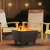 vidaXL Feuerstelle Schwarz 50 x 50 x 38 cm Stahl 858942 Bild 4