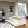 Ausziehbett Enzo Weiß 90x200 cm mit Matratze Vitalispa Bild 4