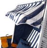 BRAST 'Nordsee XXL' Strandkorb Volllieger, 2 Sitzer, inkl. Schutzhülle, Poly-Rattan, Blau Weiß gestreift, 150 x 120 x 73 (HxBxT) Bild 5