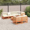 vidaXL 8-tlg. Garten-Sofagarnitur mit Kissen Wachsbraun Kiefernholz 3299347 Bild 3