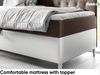 MEBLINI Kinderbett mit Bettkasten FILIPPO 2 90x200 – H3/Braun Samt Gepolstert Einzelbett mit Matratze - Polsterbett mit Stauraum - Bett mit Kopfteil – Stauraumbett Bild 4