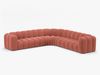 Micadoni symmetrisches Ecksofa Lupine 5-Sitzer Samt Salvador Koralle Bild 2
