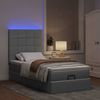 vidaXL Ottomane Bett mit Matratze & LEDs Hellgrau 80x200 cm Stoff 3313961 Bild 3