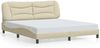 vidaXL Bettgestell mit LED ohne Matratze "Hvar" Creme 180x200 cm Stoff 3213723 Bild 5