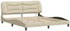 vidaXL Bettgestell mit LED ohne Matratze "Hvar" Creme 180x200 cm Stoff 3213723 Bild 3