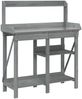vidaXL Pflanztisch mit Ablagen Grau Massivholz Tanne 368433 Bild 2