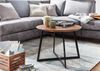 Kadima Design Haim-Couchtisch aus massivem Sheesham-Holz, Rund, Modernes Design. 60x60x45 cm Bild 3