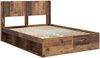 vidaXL Bettgestell mit Stauraum und Kopfteil Altholz 150 x 200 cm 3414201 Bild 4