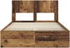 vidaXL Bettgestell mit Stauraum und Kopfteil Altholz 150 x 200 cm 3414201 Bild 5