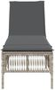 vidaXL Sonnenliege mit Auflage Hellgrau Poly Rattan 4002742 Bild 4