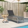 vidaXL Sonnenliege mit Auflage Hellgrau Poly Rattan 4002742 Bild 3