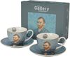 DUO ART GALLERY 2er-Set Tasse mit Untertasse PORTRAIT OF Van Gogh, New Bone China Porzellan Bild 4