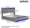 STILVORA Polsterbett mit bettkasten,Stauraumbett Boxspringbett 140×190 mit USB & LED-Licht (Funktionbett mit Hydraulikstange,Tragfähigkeit: 200kg, Strapazierfähig und schmutzabweisend,verschiedenen Farben,Metallrahmen), Bettgestell mit Lattenrost,Beque... Bild 3