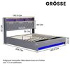 STILVORA Polsterbett mit bettkasten,Stauraumbett Boxspringbett 140×190 mit USB & LED-Licht (Funktionbett mit Hydraulikstange,Tragfähigkeit: 200kg, Strapazierfähig und schmutzabweisend,verschiedenen Farben,Metallrahmen), Bettgestell mit Lattenrost,Beque... Bild 4