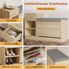 SONNI Schuhschrank Schuhschränke mit sitzbank und schubfach,94.5x30x57cm,Schuhkipper,holz schuhregale Bild 4