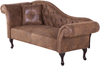 Chaiselongue Kunstleder hellbraun linksseitig LATTES Bild 4