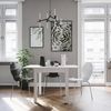 Newroom Esstisch Weiß 80 cm, ausziehbar inkl. 40cm Tischplatte Weiß Küchentisch Speisetisch Bild 3