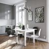 Newroom Esstisch Weiß 80 cm, ausziehbar inkl. 40cm Tischplatte Weiß Küchentisch Speisetisch Bild 4