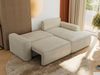 L-förmiges Ecksofa mit Armlehnen, Schlaffunktion und losen Kissen - BELLUNO - rechts - Beige Velours Bild 4
