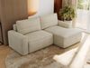L-förmiges Ecksofa mit Armlehnen, Schlaffunktion und losen Kissen - BELLUNO - rechts - Beige Velours Bild 3