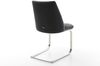 Freischwinger Elso-Flex Echt-Leder Schwarz Freischwinger flach Edelstahl Taschenfederkern Bild 5