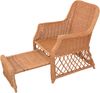 Rattansessel, Relaxsessel mit ausziehbarem Fußteil, handgeflochten, honigfarben Bild 3