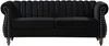 Vente-unique - TRUMBO Couchgarnitur SamtStoff Schwarz - B 78 cm x H 77 cm x L 195 cm150 cm Bild 4