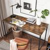 Vasagle Schreibtisch, Industrie-Design, Metallgestell, Vintagebraun, 140 x 60 x 75 cm Bild 2