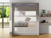 Kleiderschrank Westa VII, mit RGB LED Beleuchtung, Farbe: Cashmere / Spiegel Bild 3