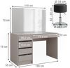 Schminktisch Sherry Cashmere 120 cm mit Spiegel & Hocker Vicco Bild 3