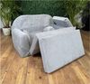 FORTISLINE Kindersofa Kindersofa Rosalia Ausklappbares Sofa aus Cord mit Verlängerung Bild 4