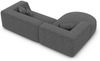 Samtstoff Ecksofa Monterola L Form - Bouclestoff - graphite - Links Bild 4