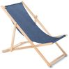 Green Blue Liegestuhl Sonnenliege Klappbar aus Buchholz ohne Armlehne Sonnenliege Gartenliege Liege (Blau Melange) Bild 3