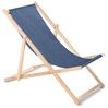 Green Blue Liegestuhl Sonnenliege Klappbar aus Buchholz ohne Armlehne Sonnenliege Gartenliege Liege (Blau Melange) Bild 5