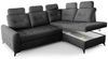 Ecksofa Schlafsofa Sofa WENDIE Stoff Hold Me Dunkelgrau Ottomane Rechts Bild 2