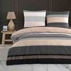Buymax Bettwäsche, Renforcé, 2 teilig, Bettbezug-Set 155x220 cm 100% Baumwolle mit Reißverschluss, Streifen Bild 4