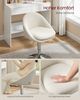 Vasagle Stuhl verstellbar, Schminkstuhl, Bürostuhl, drehbar, Barhocker mit Rückenlehne und Sockel, Stahl, für Theke, Büro, Schminktisch, Esszimmer Bild 4