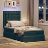vidaXL LED-Speicherbett mit Matratze Dunkelgrün 100 x 200 cm Samt 3372768 Bild 5