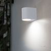 LED Außenwandleuchte, Aluminium weiß, H 9,2 cm Bild 2
