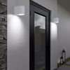 LED Außenwandleuchte, Aluminium weiß, H 9,2 cm Bild 4