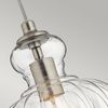 Hängeleuchte, Deckenlampe, Glas Nickel, D 22,3 cm Bild 3