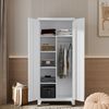 Kleiderschrank Hankasalmi 180x90x40 cm Weiß [en. casa] Bild 2