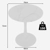 Couchtisch 72*70*70 cm rund aus Kunstmarmor in Weiß, modern Bild 5