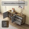 OTTO home Sideboard Lund, mit glänzenden Fronten, Griffmulden, helles Holzdekor, Breite 180 cm Bild 4
