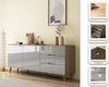 OTTO home Sideboard Lund, mit glänzenden Fronten, Griffmulden, helles Holzdekor, Breite 180 cm Bild 3