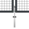 vidaXL Maschen-Gartentor verzinkter Stahl 400 x 125 cm Grau 145778 Bild 4