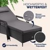 Casaria® Sonnenliege 2er Set mit Rollen Auflage Schwarz Anthrazit Bild 5