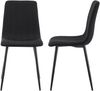 en. casa Esszimmerstuhl Elsern 4er Set, Schwarz, 89x43x52 cm Bild 5